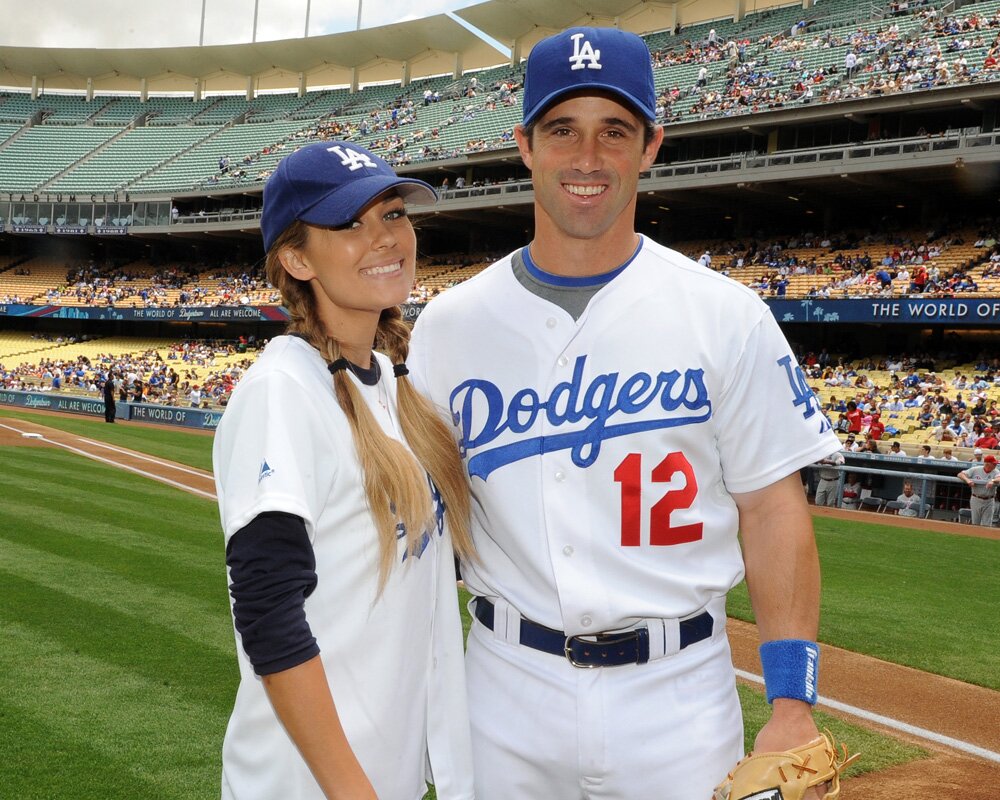 "The Hills" star Lauren Conrad with Dodger Brad Ausmus 