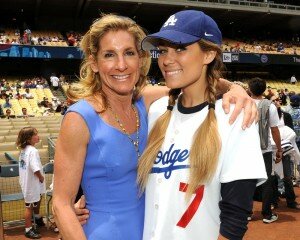 "The Hills" star Lauren Conrad with Dodgers CEO Jamie McCourt 