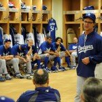 LOS ANGELES DODGERS PITCHERS AND CATCHERS WORKOUT AT CAMELBACK