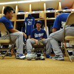 LOS ANGELES DODGERS PITCHERS AND CATCHERS WORKOUT AT CAMELBACK