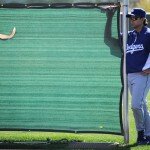 LOS ANGELES DODGERS PITCHERS AND CATCHERS WORKOUT AT CAMELBACK