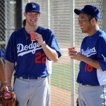 LOS ANGELES DODGERS PITCHERS AND CATCHERS WORKOUT AT CAMELBACK