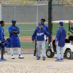 LOS ANGELES DODGERS WORKOUT AT CAMELBACK