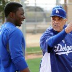 LOS ANGELES DODGERS WORKOUT AT CAMELBACK