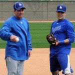 LOS ANGELES DODGERS WORKOUT AT CAMELBACK