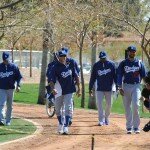 LOS ANGELES DODGERS WORKOUT AT CAMELBACK