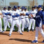 LOS ANGELES DODGERS FIRST FULL SQUAD WORKOUT AT CAMELBACK