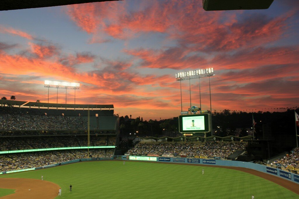 Sunset at Dodger Stadium July 13,2012